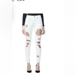 Good American distressed jeans